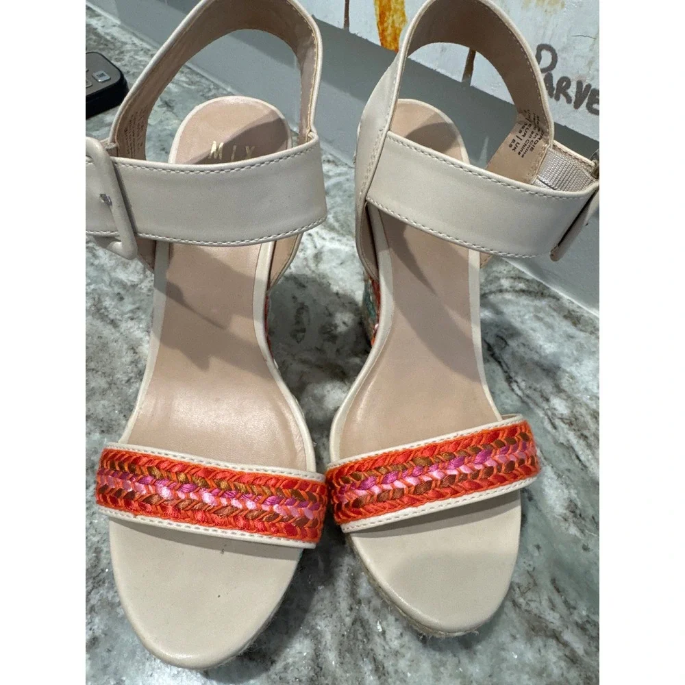 Mix No. 6‎ Jordie platform wedge heel multi-color striped espadrille design 8